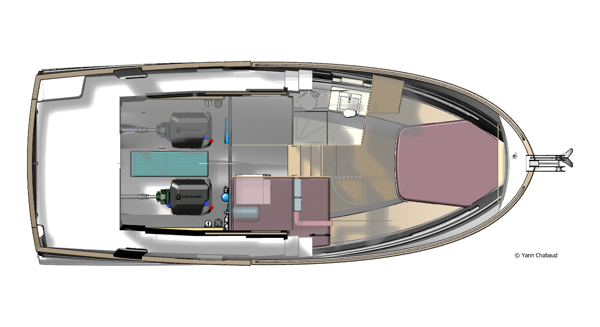 34 Trawler Lower Deck