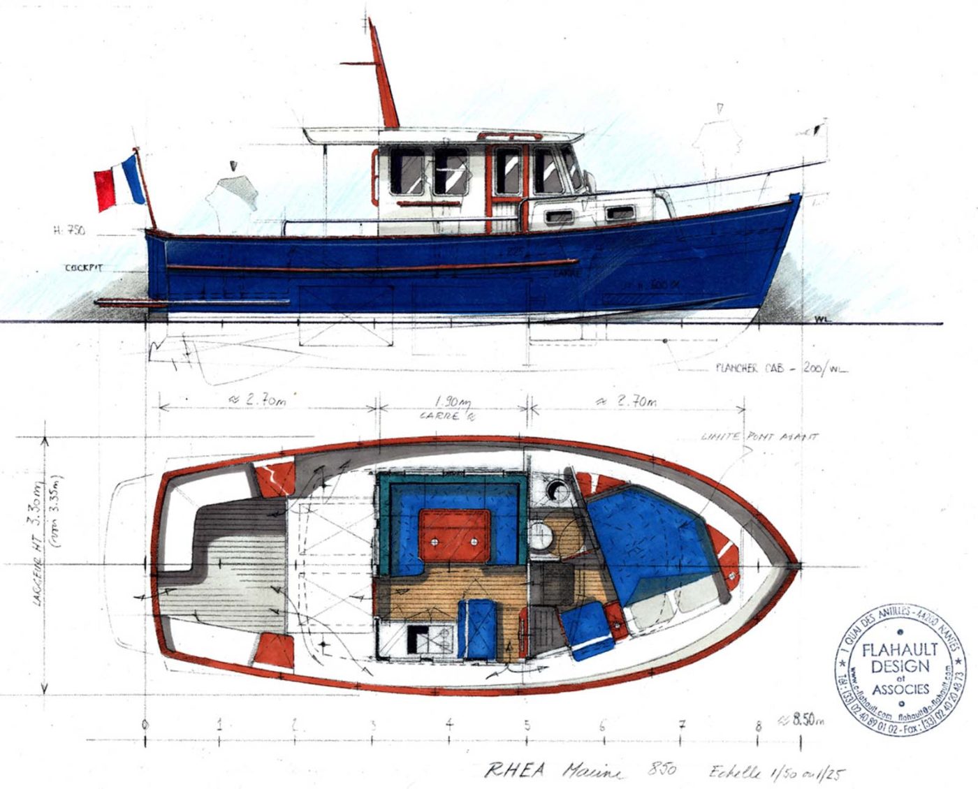 Rhea 850 Timonier Diagram