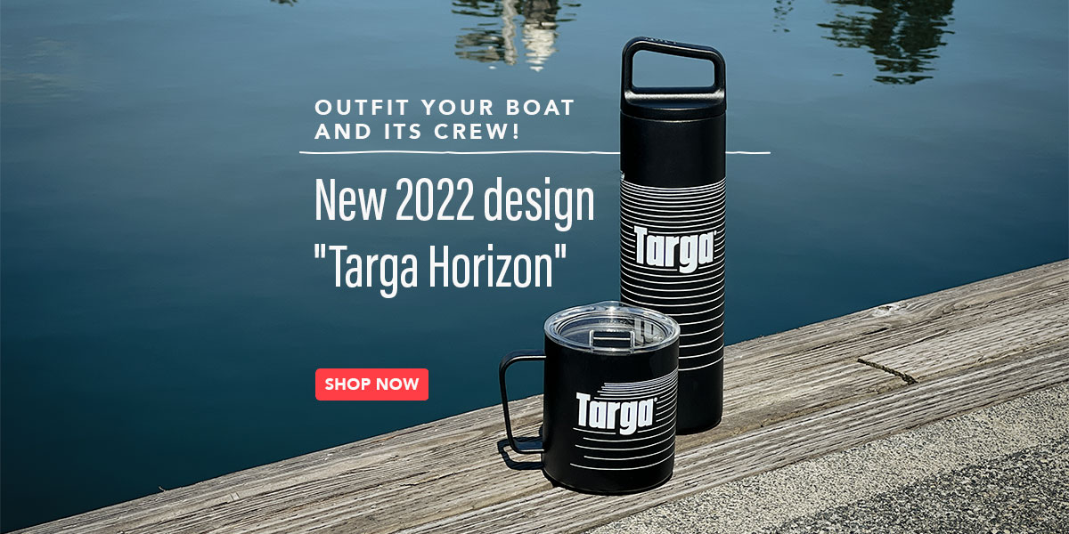 Photo of 2022 Targa mug and water bottle design — "Targa Horizon".